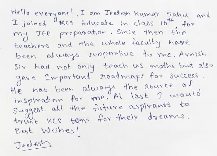 JEETESH KUMAR SAHU Result