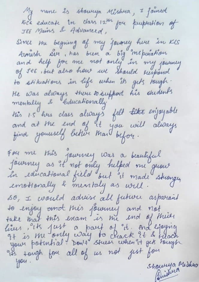 SHOURYA MISHRA Result